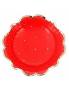 Taças Vermelho Dourado